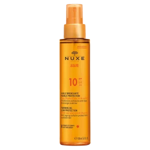 NUXE Sun Tanning Oil For Face & Body Low Protection SPF10
